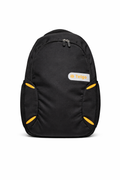 Telgo Lightweight Black Backpack with Yellow Accents