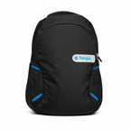 Telgo Lightweight Black Backpack with Blue Accents