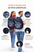 Telgo Adventure Black Sport Backpack for Boys & Girls